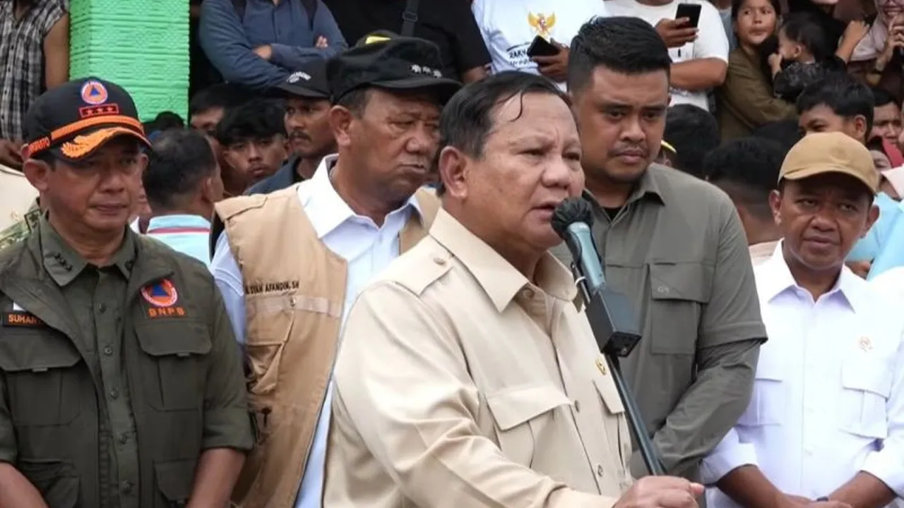 Prabowo Jamin Penyediaan Air Bersih dan Pemulihan Infrastruktur di Langkat