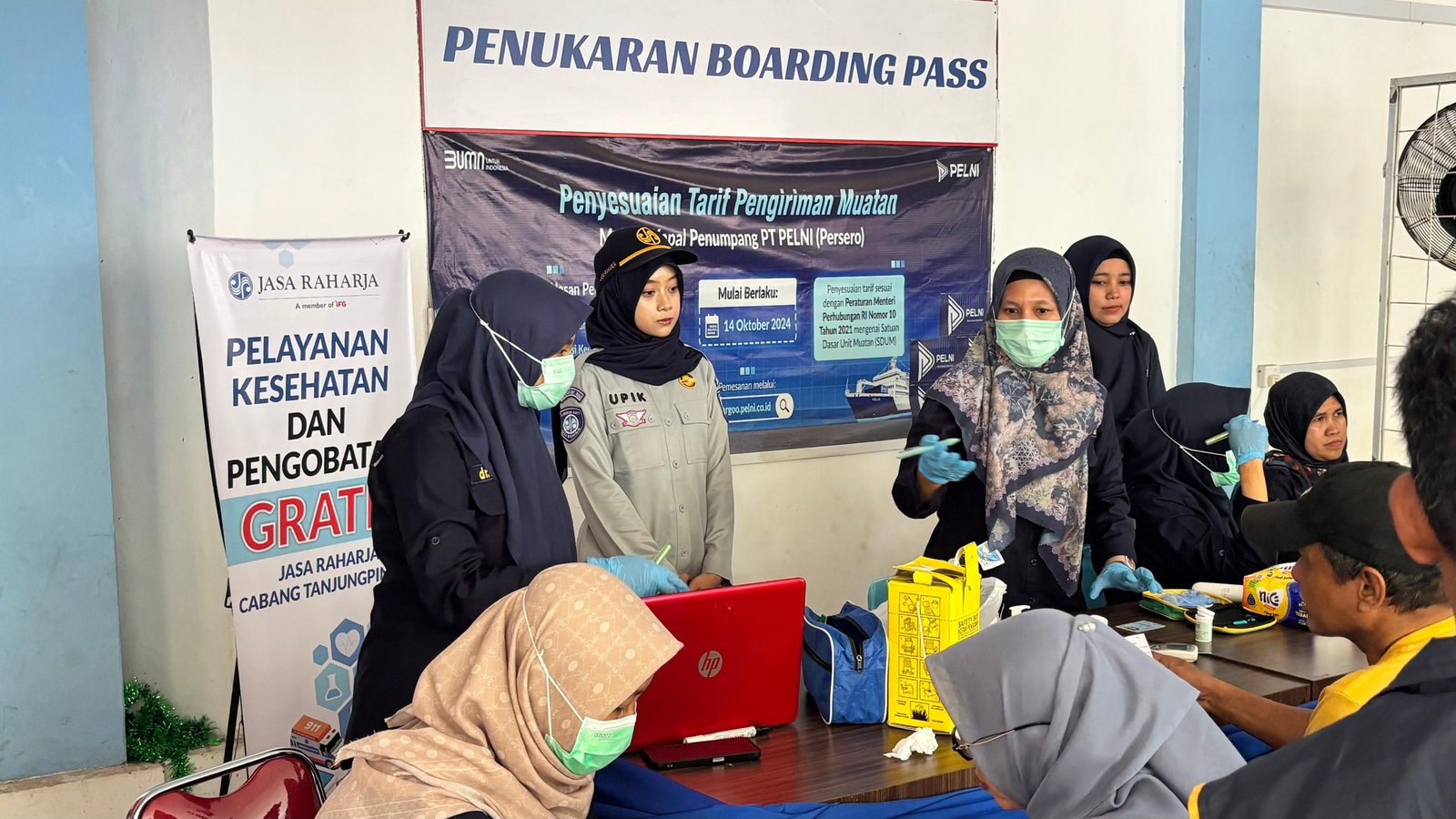 Jasa Raharja dan BKK Kelas I Tanjungpinang Gelar Pemeriksaan Kesehatan Gratis di Pelabuhan Sei Kolak Kijang