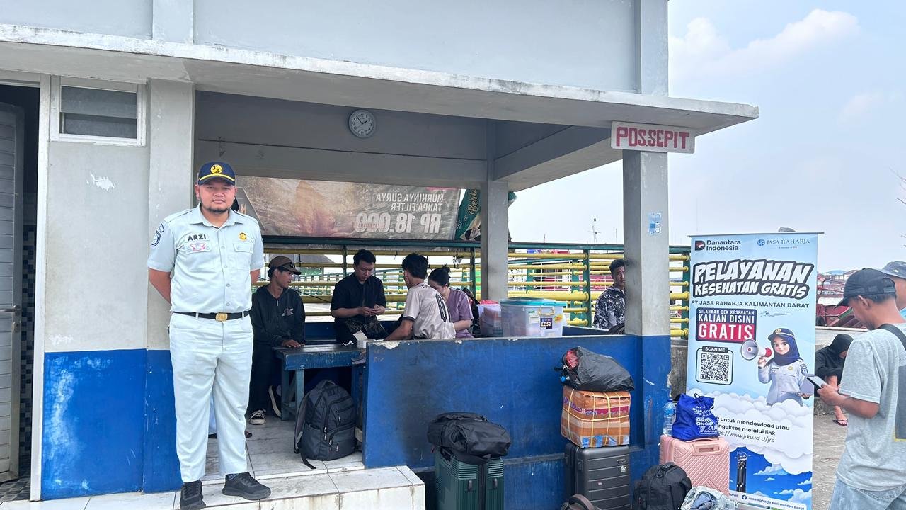 Jasa Raharja Kalimantan Barat Hadirkan Pelayanan Kesehatan Gratis bagi Pemudik di Pelabuhan Senghie pada H+6 Lebaran 2026