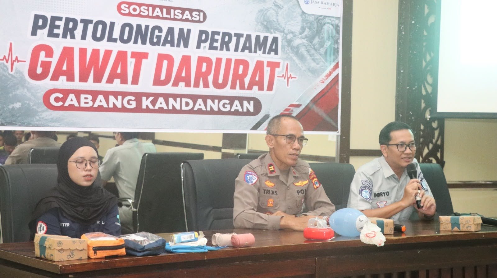 Jasa Raharja Gelar Sosialisasi dan Pelatihan PPGD untuk Tingkatkan Kesiapsiagaan Penanganan Korban Kecelakaan di Hulu Sungai Utara