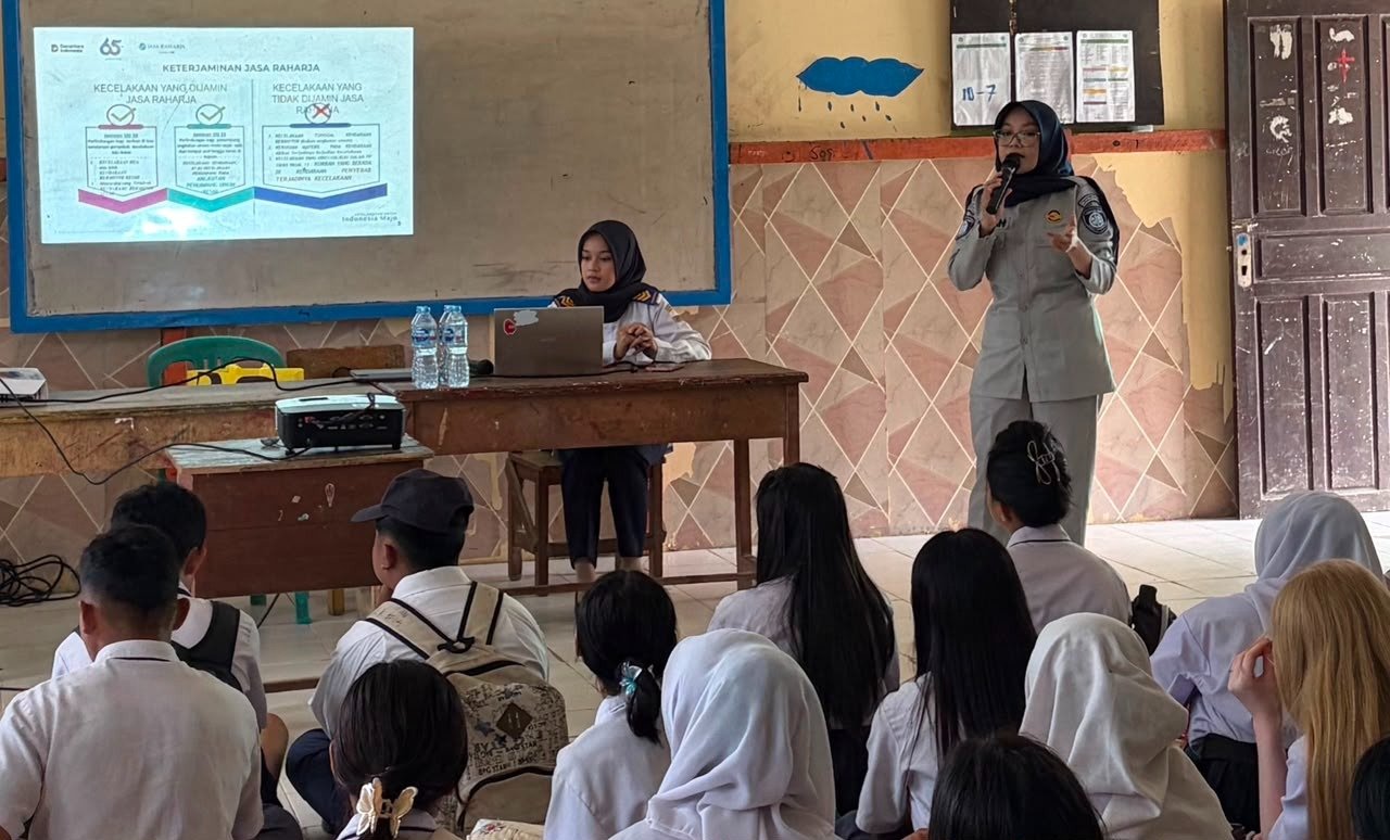 Lewat Safety Campaign, Jasa Raharja Sintang Ajak Pelajar Sekayam Jadi Pelopor Keselamatan Berlalu Lintas