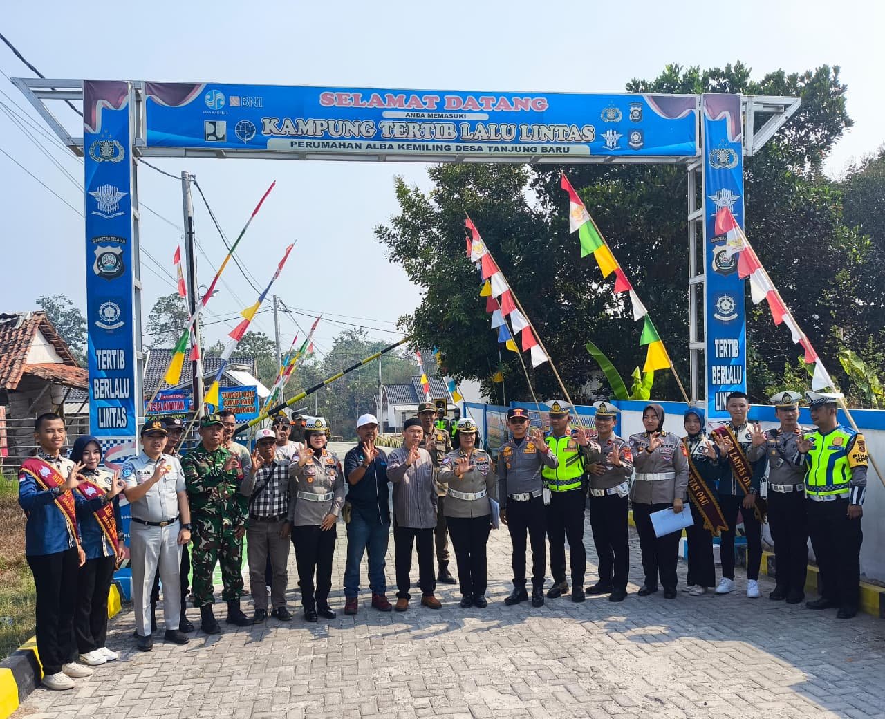 Jasa Raharja Baturaja Hadiri Penilaian Kampung Tertib  Lalu Lintas Di Tanjung Baru OKU